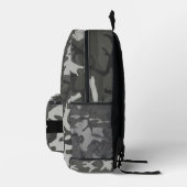 Gray Camouflage Pattern, Your name, Personalize Bedruckter Rucksack (Rechts)