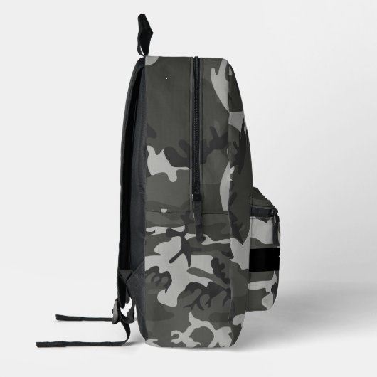 Gray Camouflage Pattern, Your name, Personalize Bedruckter Rucksack (Links)
