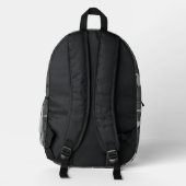 Gray Camouflage Pattern, Your name, Personalize Bedruckter Rucksack (Rückseite)