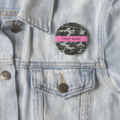 Gray Camouflage Pattern, Your name, Personalize Button (Beispiel)