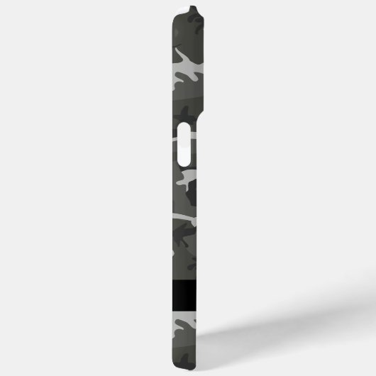 Gray Camouflage Pattern, Your name, Personalize Case-Mate iPhone Hülle (Rückseite / Rechts)