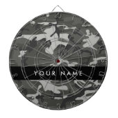 Gray Camouflage Pattern, Your name, Personalize Dartscheibe (vorne)