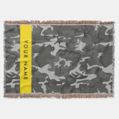 Gray Camouflage Pattern, Your name, Personalize Decke (Vorderseite)