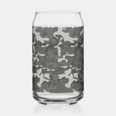 Gray Camouflage Pattern, Your name, Personalize Dosenglas (Rechts)