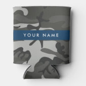 Gray Camouflage Pattern, Your name, Personalize Dosenkühler (Vorderseite)