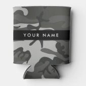Gray Camouflage Pattern, Your name, Personalize Dosenkühler (Vorderseite)