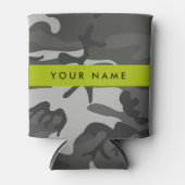 Gray Camouflage Pattern, Your name, Personalize Dosenkühler (Vorderseite)