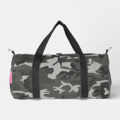 Gray Camouflage Pattern, Your name, Personalize Duffle Bag (Vorderseite)