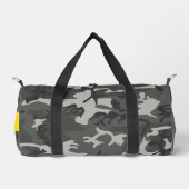 Gray Camouflage Pattern, Your name, Personalize Duffle Bag (Vorderseite)
