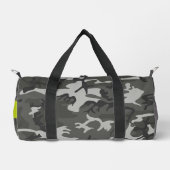 Gray Camouflage Pattern, Your name, Personalize Duffle Bag (Vorderseite)