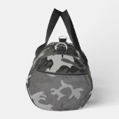 Gray Camouflage Pattern, Your name, Personalize Duffle Bag (Rechts)
