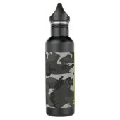 Gray Camouflage Pattern, Your name, Personalize Edelstahlflasche (Links)
