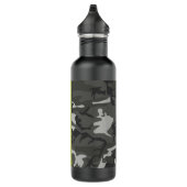 Gray Camouflage Pattern, Your name, Personalize Edelstahlflasche (Rechts)