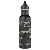 Gray Camouflage Pattern, Your name, Personalize Edelstahlflasche (Links)