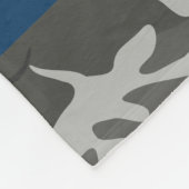 Gray Camouflage Pattern, Your name, Personalize Fleecedecke (Ecke)