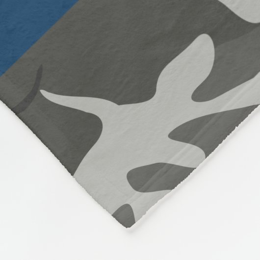 Gray Camouflage Pattern, Your name, Personalize Fleecedecke (Ecke)