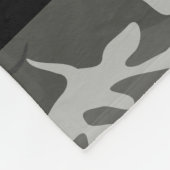 Gray Camouflage Pattern, Your name, Personalize Fleecedecke (Ecke)