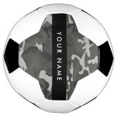 Gray Camouflage Pattern, Your name, Personalize Fußball (Gedreht)
