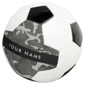 Gray Camouflage Pattern, Your name, Personalize Fußball (Dreiviertel)