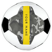 Gray Camouflage Pattern, Your name, Personalize Fußball (Gedreht)