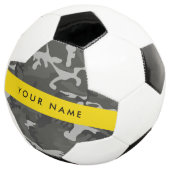 Gray Camouflage Pattern, Your name, Personalize Fußball (Dreiviertel)