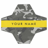 Gray Camouflage Pattern, Your name, Personalize Fußball (Flach)