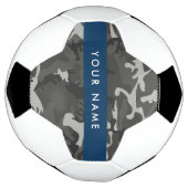 Gray Camouflage Pattern, Your name, Personalize Fußball (Gedreht)