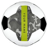 Gray Camouflage Pattern, Your name, Personalize Fußball (Gedreht)