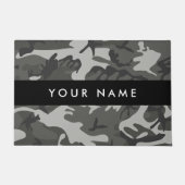 Gray Camouflage Pattern, Your name, Personalize Fußmatte (Vorderseite)