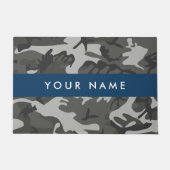 Gray Camouflage Pattern, Your name, Personalize Fußmatte (Vorderseite)
