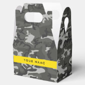 Gray Camouflage Pattern, Your name, Personalize Geschenkschachtel (Geöffnet)