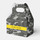 Gray Camouflage Pattern, Your name, Personalize Geschenkschachtel (Vorderseite)