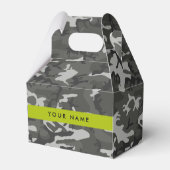 Gray Camouflage Pattern, Your name, Personalize Geschenkschachtel (Vorderseite)