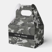 Gray Camouflage Pattern, Your name, Personalize Geschenkschachtel (Vorderseite)