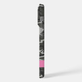 Gray Camouflage Pattern, Your name, Personalize iPhone Hülle (Linke Seite)