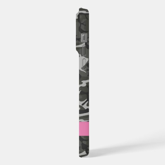 Gray Camouflage Pattern, Your name, Personalize iPhone Hülle (Linke Seite)