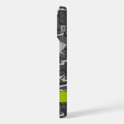 Gray Camouflage Pattern, Your name, Personalize iPhone Hülle (Linke Seite)