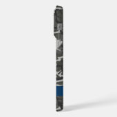 Gray Camouflage Pattern, Your name, Personalize iPhone Hülle (Linke Seite)