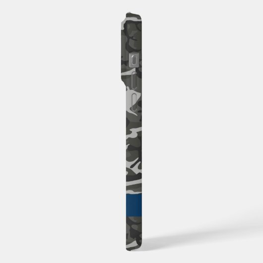 Gray Camouflage Pattern, Your name, Personalize iPhone Hülle (Linke Seite)