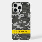 Gray Camouflage Pattern, Your name, Personalize iPhone Hülle (Rückseite)