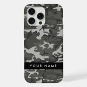 Gray Camouflage Pattern, Your name, Personalize iPhone Hülle (Rückseite)
