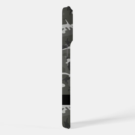 Gray Camouflage Pattern, Your name, Personalize iPhone Hülle (Rechte Seite)
