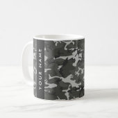 Gray Camouflage Pattern, Your name, Personalize Kaffeetasse (Vorderseite Links)