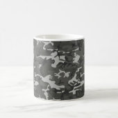 Gray Camouflage Pattern, Your name, Personalize Kaffeetasse (Mittel)