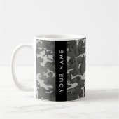 Gray Camouflage Pattern, Your name, Personalize Kaffeetasse (Links)
