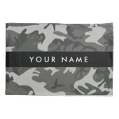 Gray Camouflage Pattern, Your name, Personalize Kissenbezug (Rückseite)