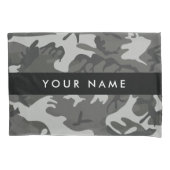 Gray Camouflage Pattern, Your name, Personalize Kissenbezug (Vorderseite)