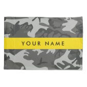 Gray Camouflage Pattern, Your name, Personalize Kissenbezug (Rückseite)