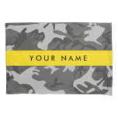 Gray Camouflage Pattern, Your name, Personalize Kissenbezug (Vorderseite)