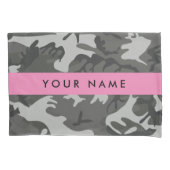 Gray Camouflage Pattern, Your name, Personalize Kissenbezug (Vorderseite)